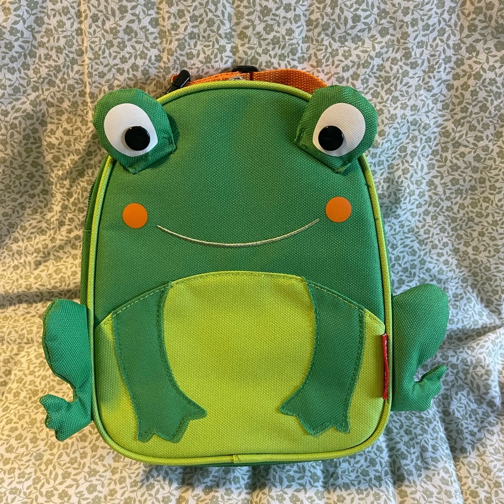 Skip Hop Green Frog Kids lunch bag